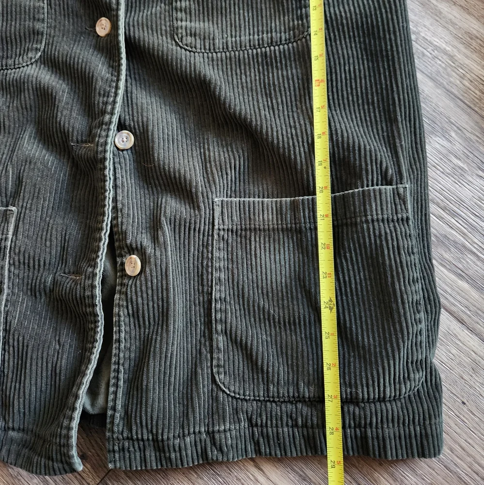 Vintage Eddie Bauer Corduroy Barn Coat Chore Jacket - Dark Green Size XL - Picture 4 of 6